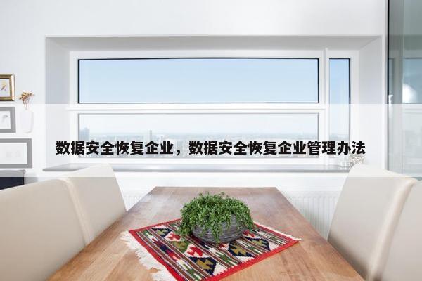 数据安全恢复企业，数据安全恢复企业管理办法