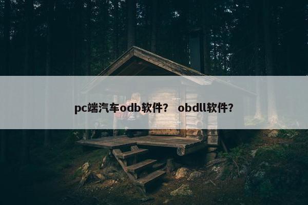 pc端汽车odb软件？ obdll软件？
