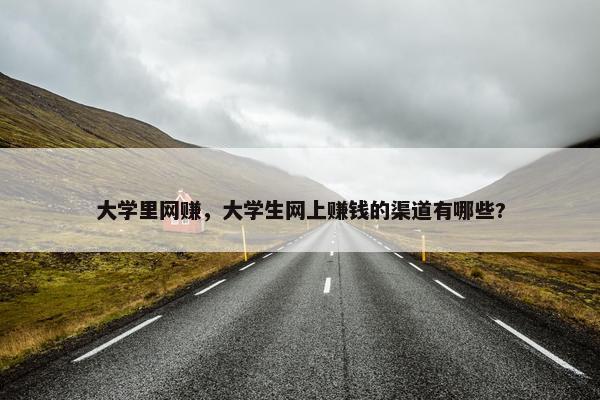 大学里网赚，大学生网上赚钱的渠道有哪些?