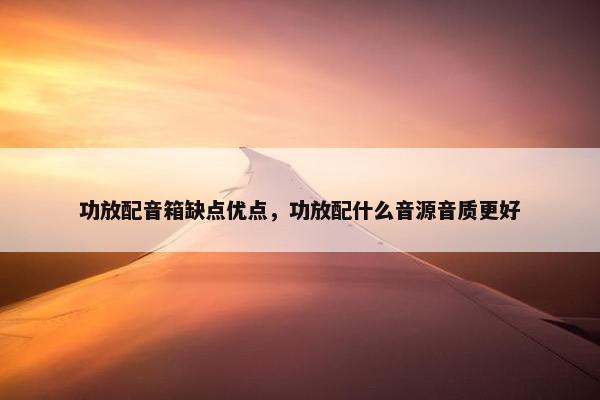 功放配音箱缺点优点，功放配什么音源音质更好