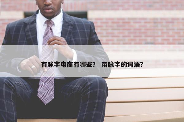 有脉字电商有哪些？ 带脉字的词语？