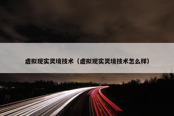 虚拟现实灵境技术（虚拟现实灵境技术怎么样）