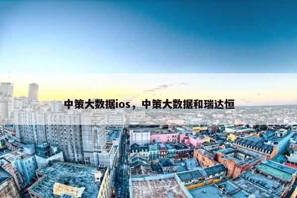 中策大数据ios，中策大数据和瑞达恒