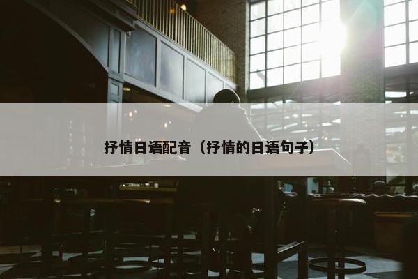 抒情日语配音（抒情的日语句子）