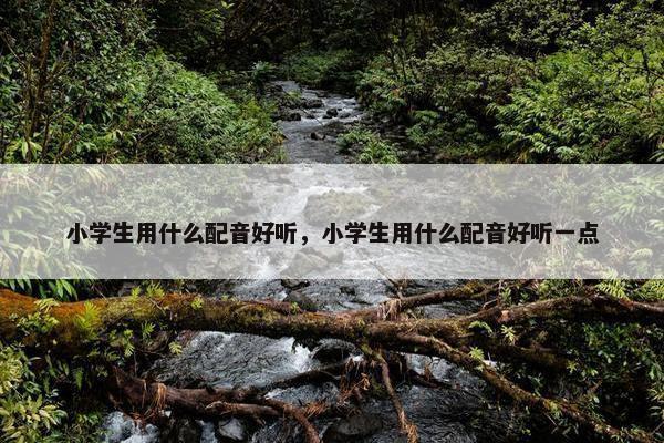 小学生用什么配音好听，小学生用什么配音好听一点