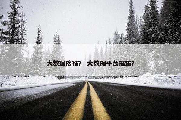 大数据接推？ 大数据平台推送？