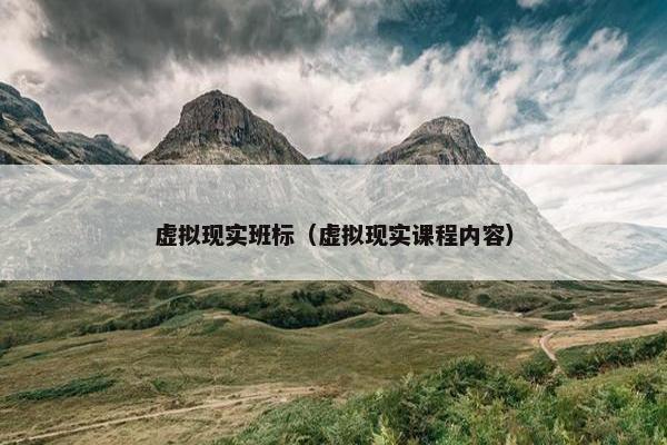 虚拟现实班标（虚拟现实课程内容）