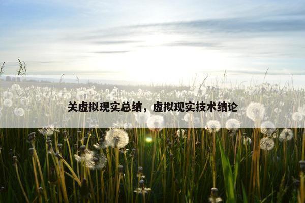 关虚拟现实总结，虚拟现实技术结论