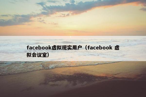 facebook虚拟现实用户（facebook 虚拟会议室）