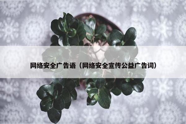 网络安全广告语（网络安全宣传公益广告词）