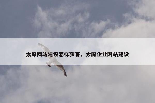 太原网站建设怎样获客，太原企业网站建设