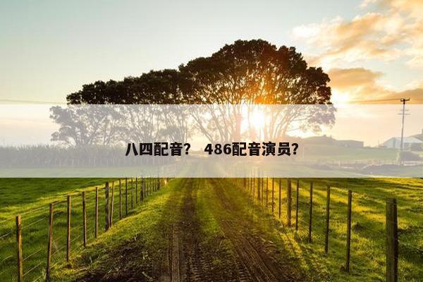 八四配音？ 486配音演员？
