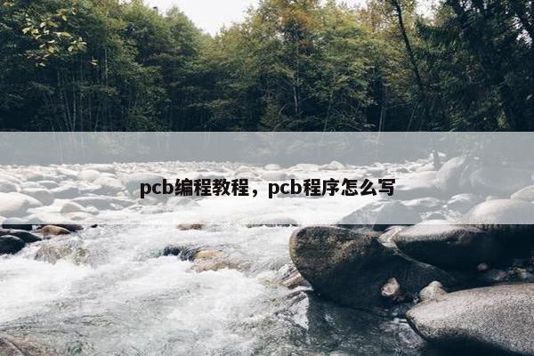 pcb编程教程，pcb程序怎么写