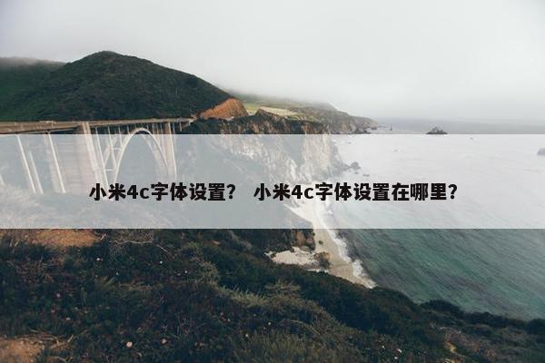 小米4c字体设置？ 小米4c字体设置在哪里？