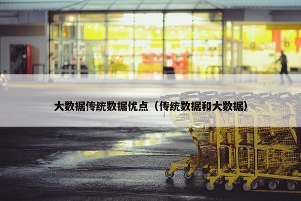 大数据传统数据优点（传统数据和大数据）
