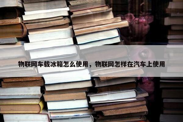 物联网车载冰箱怎么使用，物联网怎样在汽车上使用