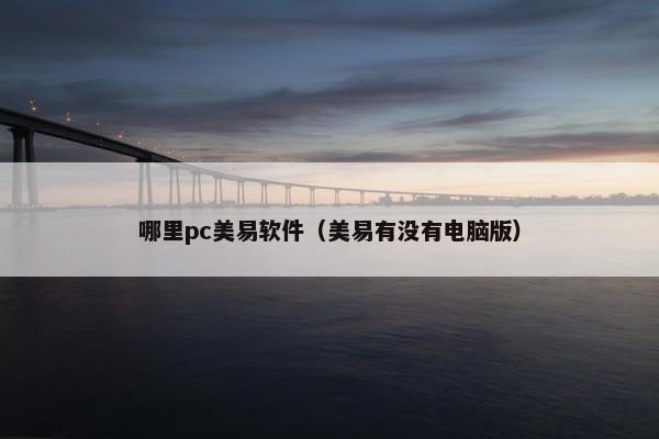 哪里pc美易软件（美易有没有电脑版）