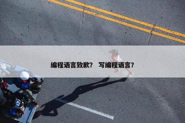 编程语言致歉？ 写编程语言？