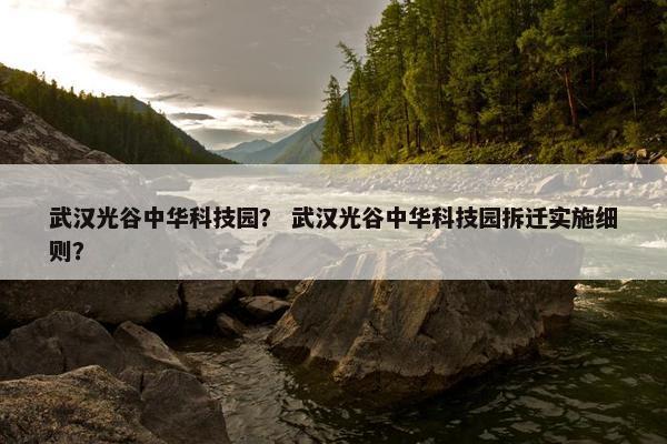 武汉光谷中华科技园？ 武汉光谷中华科技园拆迁实施细则？
