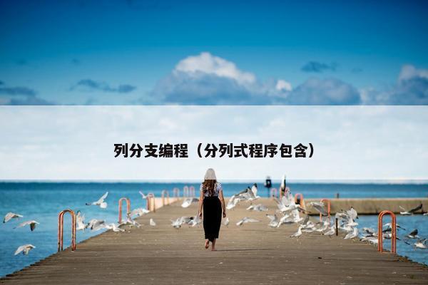 列分支编程（分列式程序包含）