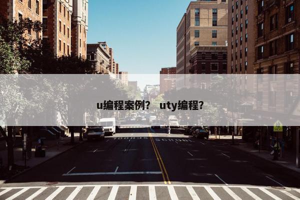u编程案例？ uty编程？