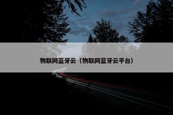 物联网蓝牙云（物联网蓝牙云平台）