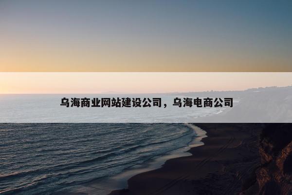 乌海商业网站建设公司，乌海电商公司