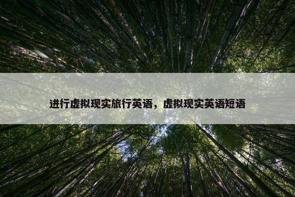 进行虚拟现实旅行英语，虚拟现实英语短语