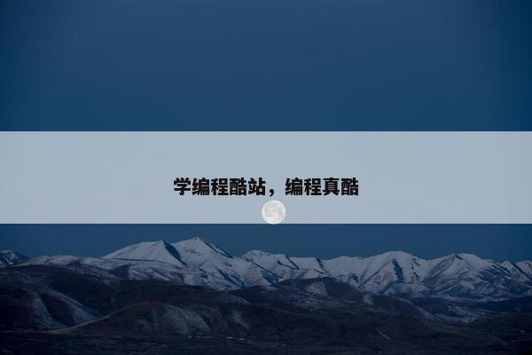 学编程酷站，编程真酷