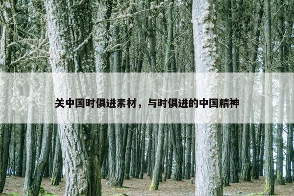 关中国时俱进素材，与时俱进的中国精神