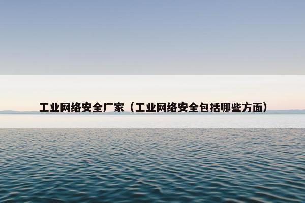 工业网络安全厂家（工业网络安全包括哪些方面）