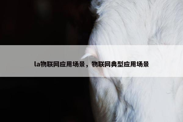 la物联网应用场景，物联网典型应用场景