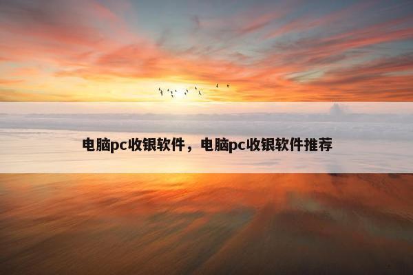 电脑pc收银软件，电脑pc收银软件推荐