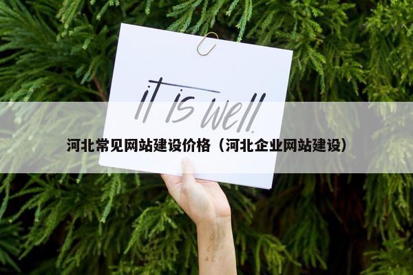河北常见网站建设价格（河北企业网站建设）