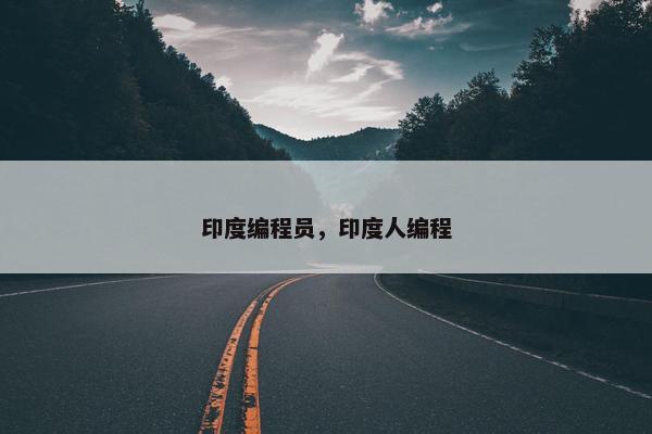 印度编程员，印度人编程
