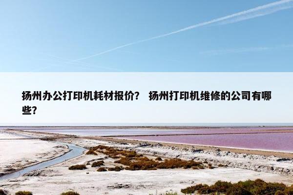 扬州办公打印机耗材报价？ 扬州打印机维修的公司有哪些？