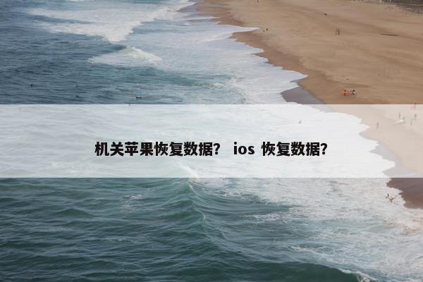 机关苹果恢复数据？ ios 恢复数据？