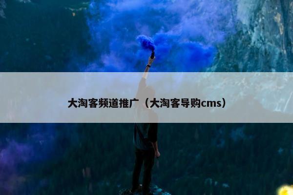 大淘客频道推广（大淘客导购cms）