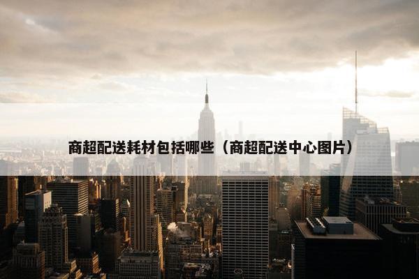 商超配送耗材包括哪些（商超配送中心图片）