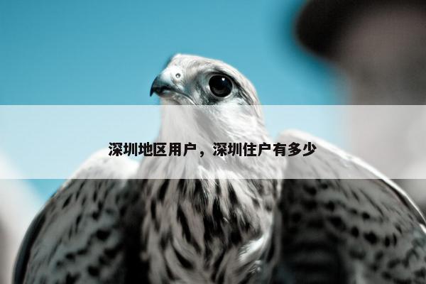 深圳地区用户，深圳住户有多少