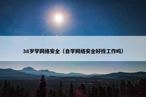 38岁学网络安全（自学网络安全好找工作吗）