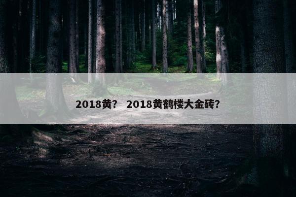 2018黄？ 2018黄鹤楼大金砖？