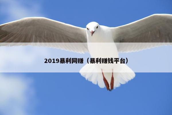 2019暴利网赚（暴利赚钱平台）
