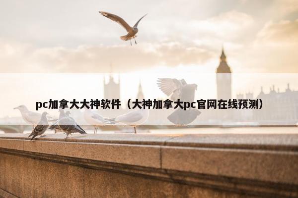 pc加拿大大神软件（大神加拿大pc官网在线预测）