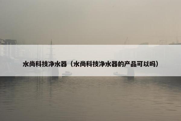 水尚科技净水器（水尚科技净水器的产品可以吗）