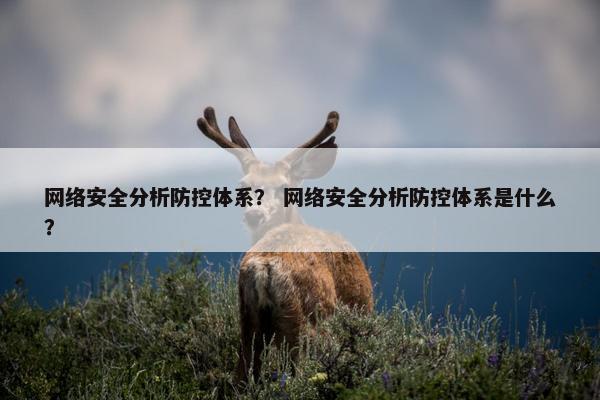 网络安全分析防控体系？ 网络安全分析防控体系是什么？