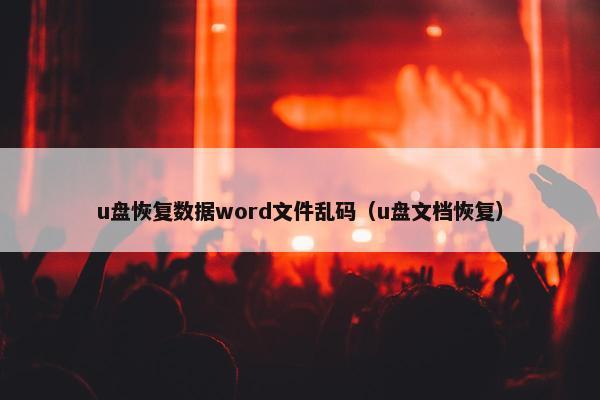u盘恢复数据word文件乱码（u盘文档恢复）