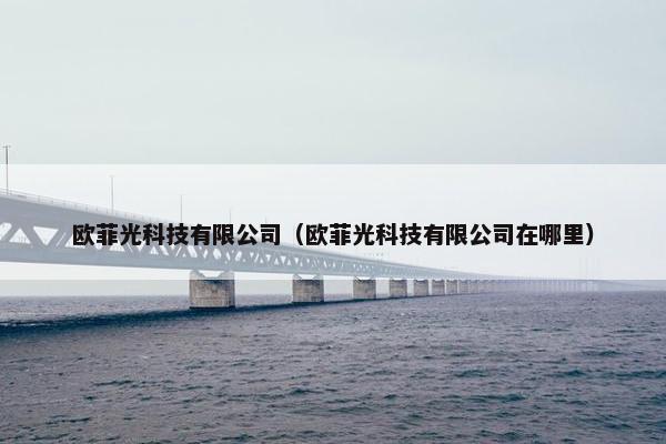 欧菲光科技有限公司（欧菲光科技有限公司在哪里）