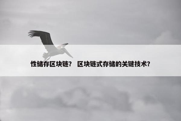 性储存区块链？ 区块链式存储的关键技术？