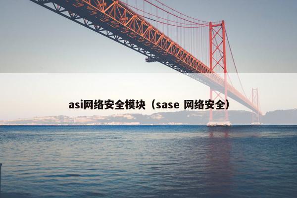 asi网络安全模块（sase 网络安全）